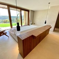 Chambre en béton ciré.