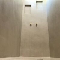 Douche à l'italienne en béton ciré